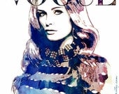 Watercolor Ink Cover Fashion Illustration Art Print