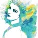 Tropical waters- Watercolor Fashion Illustration Sketch Drawing Abstract Print