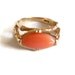 14k Coral Ring Yellow Gold Vintage