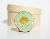 Cocktail Ring blue vintage floral reclaimed wood jewelry nature inspired floral jewelry delicate jewelry for her eco friendly nature gift