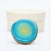 Wood Cocktail Ring Adjustable ring nature inspired jewelry eco friendly Blue watercolor boho statement ring. Summer fashion Starlight Woods