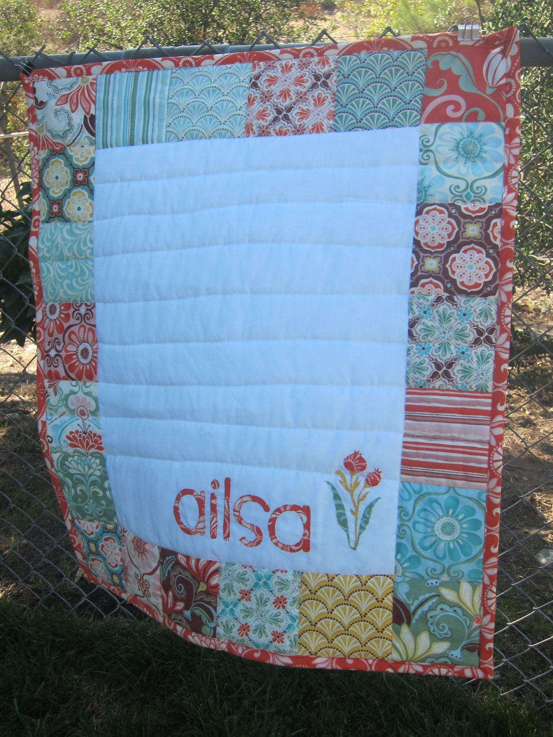 Custom Baby Quilt- Personalized with Baby's Name