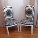 Black and White Medalion Zebra Contemporary Chic Chairs On HOLD