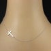 Sideways Cross Necklace, Sterling Silver, Kelly Ripa, Celebrity Inspired, Horizontal Necklace
