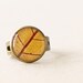Real leaf resin ring - Autumn yellow resin handmade jewelry - Amelanchier ovalis