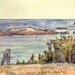 Deep summer seascape, fine art print, wall art, decor, beach art, Little Compton Rhode Island, Blue Green Orange 8.5x11