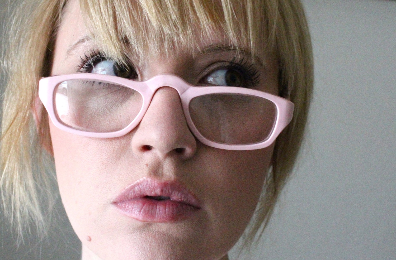 Vintage 50's Bubblegum Pink Cat Eye Reading Eyeglasses Readers