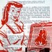 Vintage Cookbook Kitchen Screen Print Red Meat