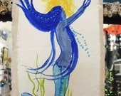 Original art- The Blue Mermaid on Canvas no.2
