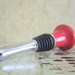 Wine Bottle Stopper - Red Fleur De Lis Wine Stopper