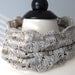 Lacy Grey Leaf Super Soft Cowl