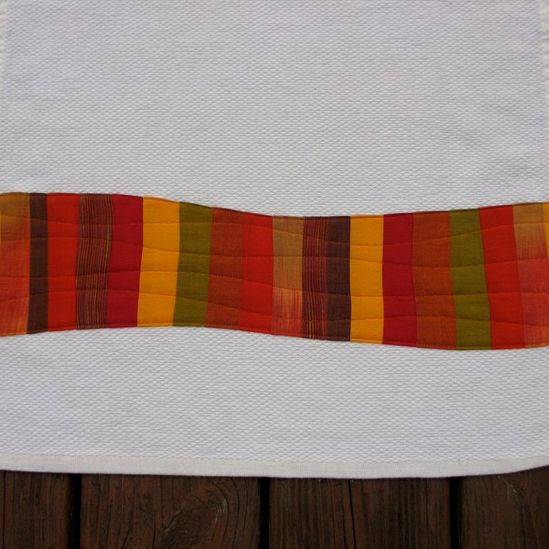Modern Kitchen Towel, Spicy Orange Red Brown, Dish Towel