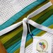 Modern Kitchen Towel, Teal and Green Dish Towel