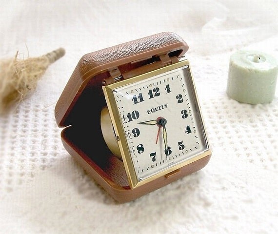 Travel Alarm Clock vintage Equity wind up by TheWhitePelican