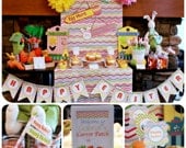 Easter Party Decorations Package. Print-Yourself Easter Decor Pacakge. Modern Chevron Easter Bunnies. Il_170x135