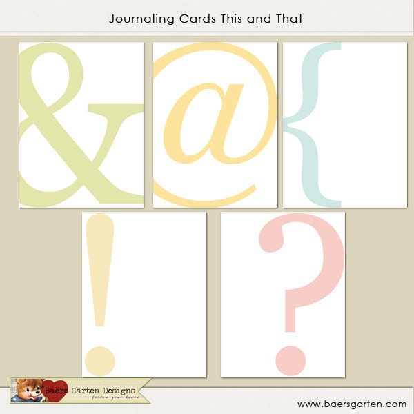 INSTANT DOWNLOAD - Printable Journaling "This and That" - Project Life - Scrapbooking - Icons