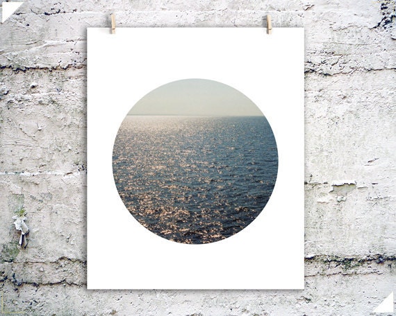 Photograph, Beautiful Seascape Circle 8 x 10 in