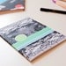 Any Notebook, A5 sized, geometric shapes and black and white photo cover, perfect bound