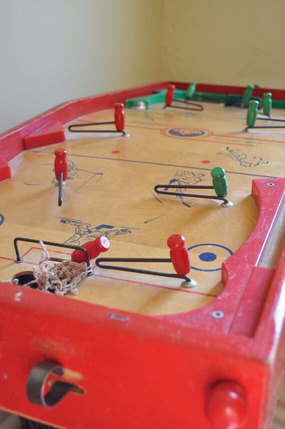 Items similar to Bobby. 1950's Wood Munro Table Hockey Game. Made in