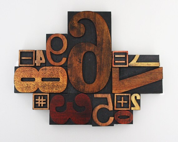 Letterpress Number Collage