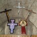 Vintage Crucifix Cross Lot of 5 French Treasures Art Deco and Mid Century Modern