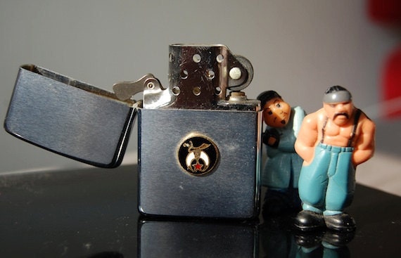 amazing vintage chrome silver ZIPPO lighter with SHRINERS LOGO