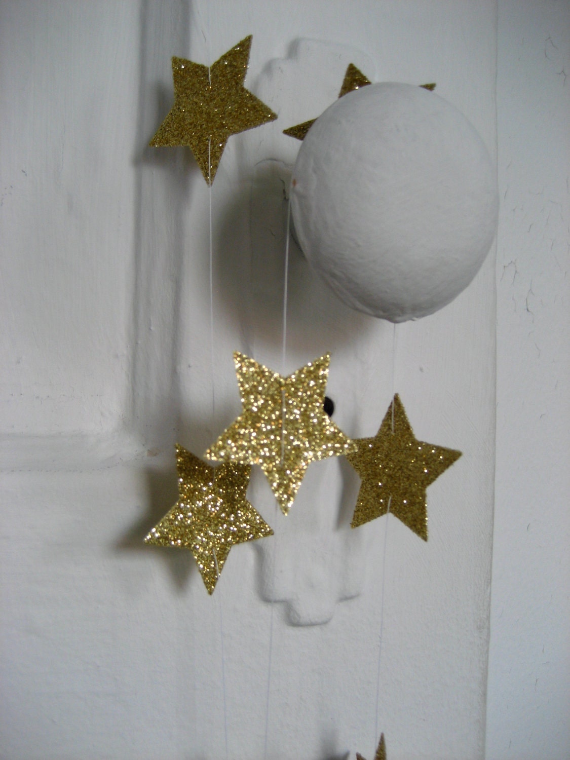 Large golden star garland
