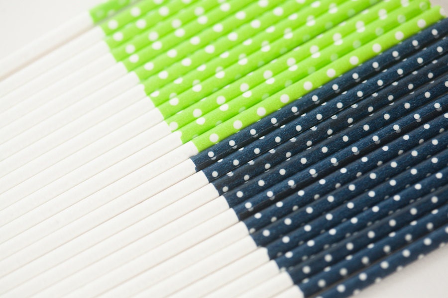 Lime & Navy Dot Treat Stick Combo Pack - 24