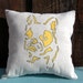 French Bulldog Decorative Pilllow Cushion Pop Art Yellow