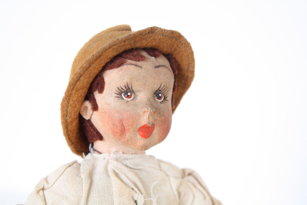 Vintage couple of retro rag dolls