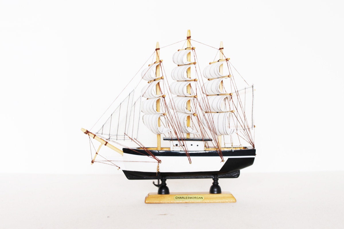 Vintage charles morgan ship boat model
