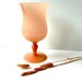 Vintage French Glass vase . Opaline vase. Pink . Home decor .
