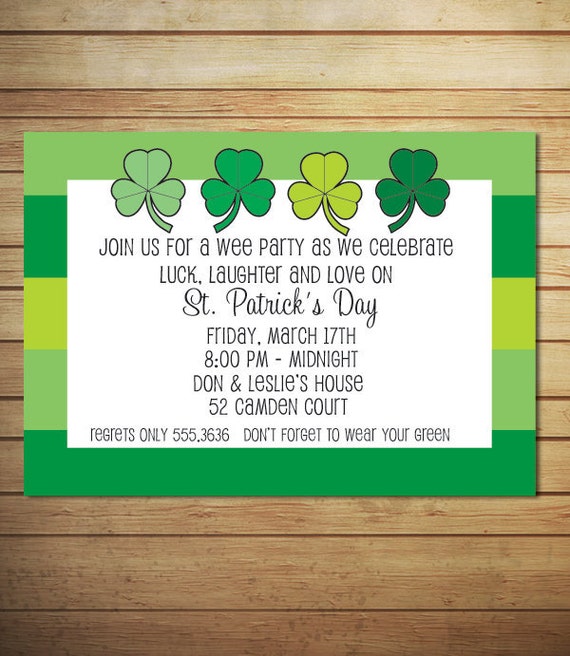 st patricks day party invitations online