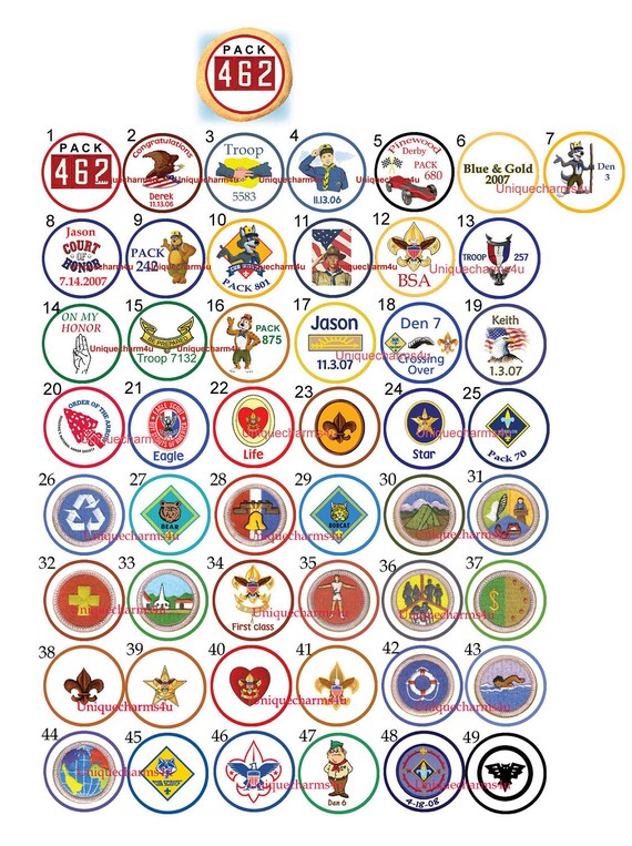 Boy Scout Eagle Tiger Cub Edible cookie cupcake tops party decoration