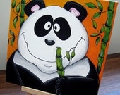 Giant Panda "Juan" Acrylics on canvas, hand painted, Original & unique