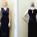 RESERVED 1990's "Silver Moon" Velvet Maxi Dress