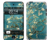 Apple iPod Touch 4th Gen Skin Cover - Van Gogh Blossoming Almond Tree GLOSSY MATTE LEATHER option