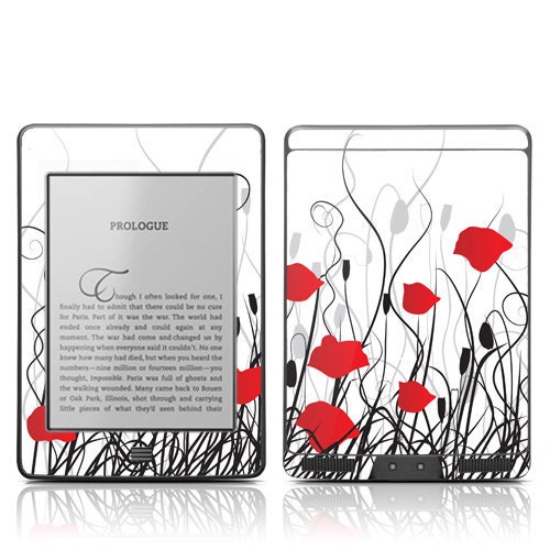 Amazon Kindle Touch Decal Skin - Poppies