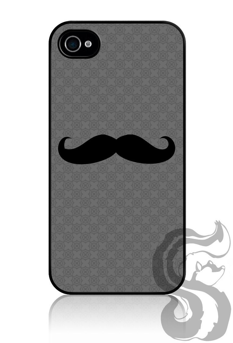 Apple iPhone 4 4S Slim Hard Case Cover - Mustache