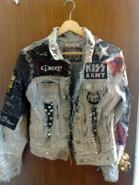 Distressed White Punk Rob Zombie Jacket By Trioxin1331 On Etsy