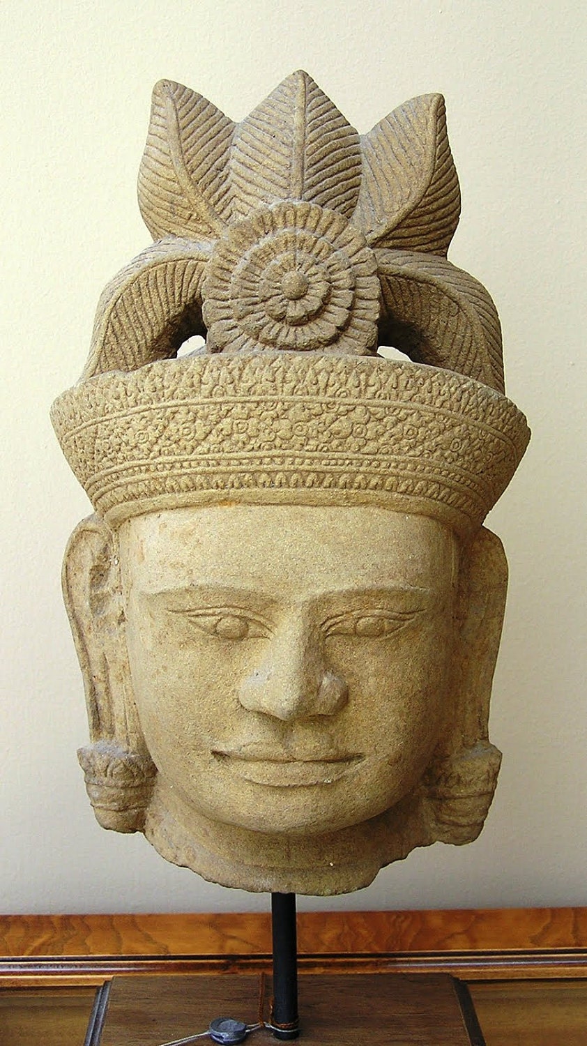 Buddah Stone Head - Decorative stone sculpture from Tailand - alexvos