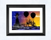 Fantasy adventure print - Emergency at Castle Rock
