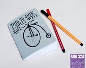 Bicycle notebook Penny Farthing journal