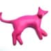 Little pink lounging cat sculpture decoration hand made OOAK