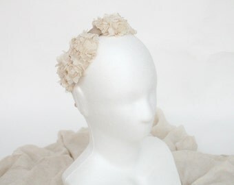 Romantic Bow Headband with Ivory Flower Lace