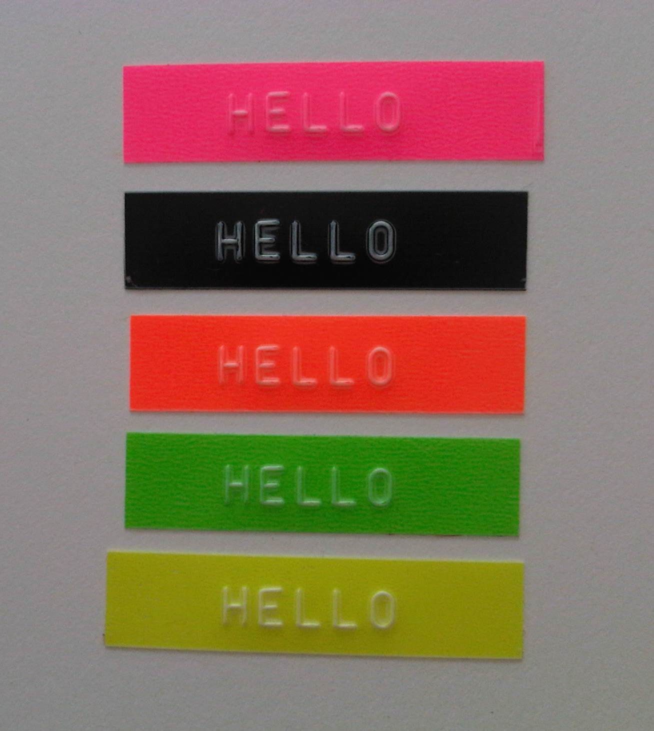 OH MY Motex FLUORO Pack Embossing Label Maker Refill Tapes (9mm x 3m)
