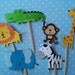 1 Jungle theme mini diaper cake, baby shower centerpiece
