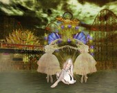 Spark Carnival Scene Music Lyrics Digital Art 5x7