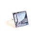 Motherboard geekery adjustable ring square Brown in silvertone recycled computer rbr156 ready to ship