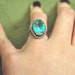 Vintage Native American Turquoise Stone Ring Size 4 SALE
